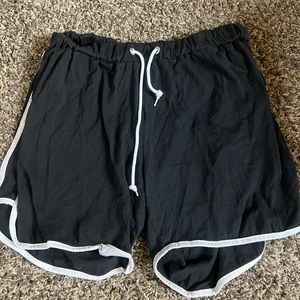 Black tie shorts . SHEIN 2XL